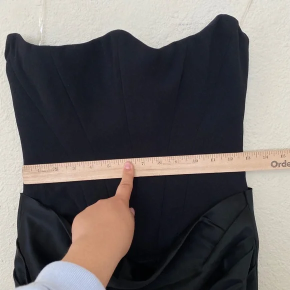 House of CB ‘Persephone’ Black Strapless Corset Maxi Dress NWOT size S - Picture 12 of 17